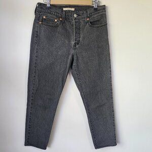Levi’s Premium Wedgie Straight Jeans Size 28 Gray Button Fly